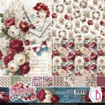 Ciao Bella - 12X12 Paper Pad - Bohemian Burgundy