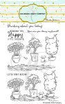 Colorado Craft Company - Clear Stamps - Topiaries & Kitten