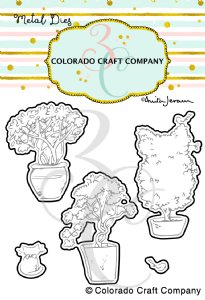 Colorado Craft Company - Dies - Topiaries & Kitten