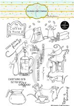 Colorado Craft Company - Anita Jeram - Clear Stamp - Coffee House