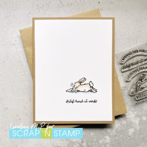 Colorado Craft Company - Mini Clear Stamp - Back Card Bunny