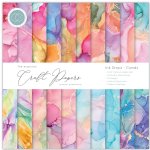 Craft Consortium - 8X8 Paper - Ink Drops - Candy