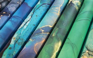 Craft Consortium - 12X12 Essential Craft Papers Pad - Ink Drops - Ocean