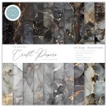Craft Consortium - 6X6 Essential Craft Papers Pad - Ink Drops - Monochrome