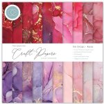 Craft Consortium - 6X6 Essential Craft Papers Pad - Ink Drops - Rose