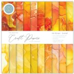 Craft Consortium - 6X6 Essential Craft Paper - Ink Drops - Sunset