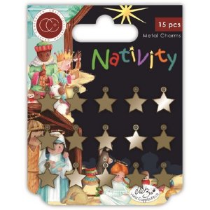 Craft Consortium - Metal Charms - Nativity - Stars