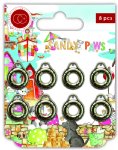 Craft Consortium - Metal Charms - Sandy Paws - Silver Life Rings