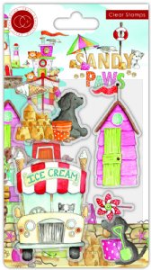 Craft Consortium - Clear Stamp - Sandy Paws - Ice Cream