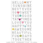 Cocoa Vanilla Studio - Chipboard Title Stickers - Happy Days