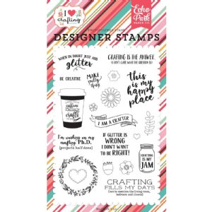 Echo Park - Clear Stamps - Just Add Glitter
