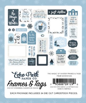 Echo Park - Embellishments - Frames & Tags, The Magic of Winter