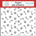 Echo Park - 6 x 6 Stencil - Pets, Feline Good