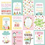 12x12 Patterned Paper, Welcome Spring - 3x4 Journaling Cards