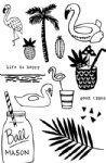 Flora and Fauna - Clear Stamp - Flamingo Pool Party Set