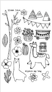 Flora and Fauna - Clear Stamp - Llama Love Set