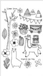 Flora and Fauna - Clear Stamp - Llama Love Set