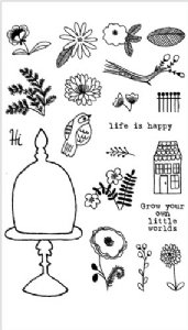 Flora and Fauna - Clear Stamp - Terrarium Bird Set