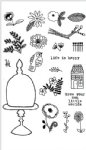Flora and Fauna - Clear Stamp - Terrarium Bird Set
