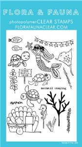 Flora and Fauna - Clear Stamp - Mermaid Camping