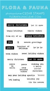 Flora and Fauna - Clear Stamp - Holiday Word Party