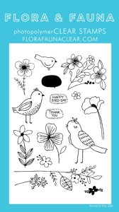 Flora and Fauna - Clear Stamp - Bird Blossoms