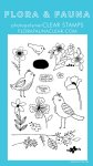 Flora and Fauna - Clear Stamp - Bird Blossoms