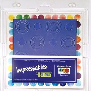 Gel Press - Reusable Gel Printing Plate -  Impressables Repeat Circles