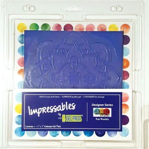 Gel Press - Reusable Gel Printing Plate -  Impressables Rose mandala