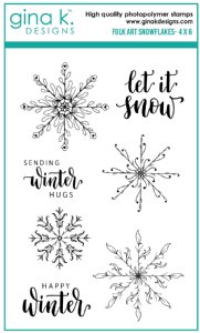 Gina K - Clear Stamps - Folk Art Snowflake