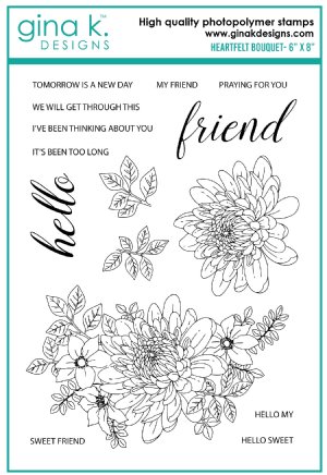 GIna K - Clear Stamp - Heartfelt Bouquet