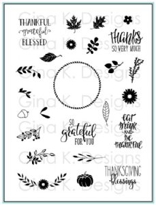 Gina K Designs - Clear Stamp - Autumn Wreath Builder