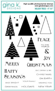 Gina K Designs - Clear Stamp - Holiday Trees