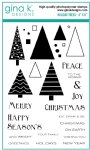 Gina K Designs - Clear Stamp - Holiday Trees