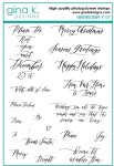Gina K Designs - Clear Stamp - Christmas Script