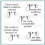 Gina K - Clear Stamp - All About You