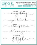 Gina K - Clear Stamp - Scripty Encouragement