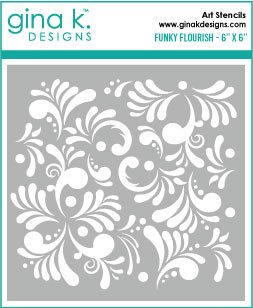Gina K Designs - Stencil - Funky Flourish