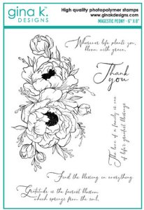 Gina K Designs - Clear Stamp - Majestic Peony