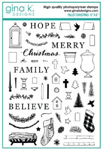 Gina K Designs - Clear Stamp - Pallet Christmas