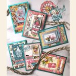 Graphic 45 - Card Kit - Vol 11 November 2020 Kit (Glitter Waterfall Card Set)