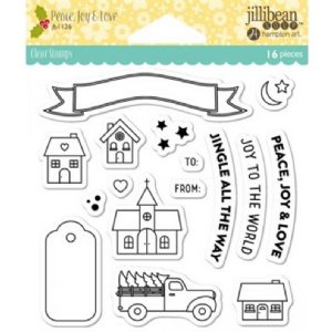 Jillibean Soup - Clear Stamp - Peace, Joy & Love