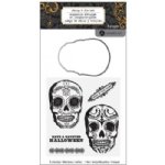 Hampton Art - Stamp and Die Combo - Halloween Skulls