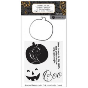 Hampton Art - Stamp and Die Combo - Halloween Pumpkins