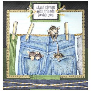 Stampendous - Wood Stamp - Hanging Jeans