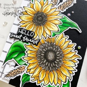 Honey Bee - Dies - Sweet Sunflowers