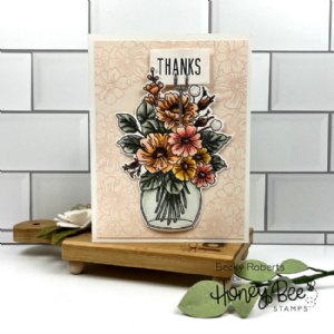 Honey Bee Stamps - Honey Cuts Die - Floral Vase