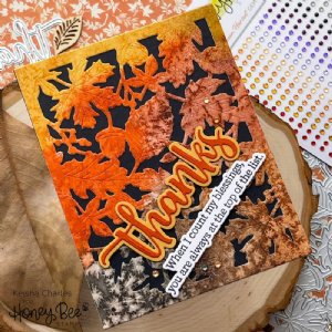 Honey Bee - Dies - Autumn Splendor A2 Cover Plate