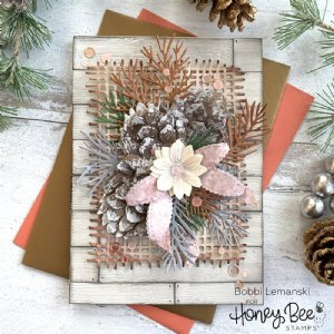 Honey Bee - Dies - Burlap A2 Background