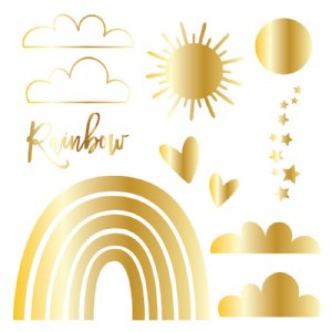 Honey Bee - Hot Foil Plate - Rainbow